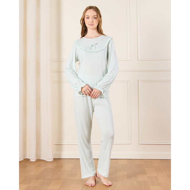 Senior Girls Mint Dotted Pyjama Set (2 Piece)