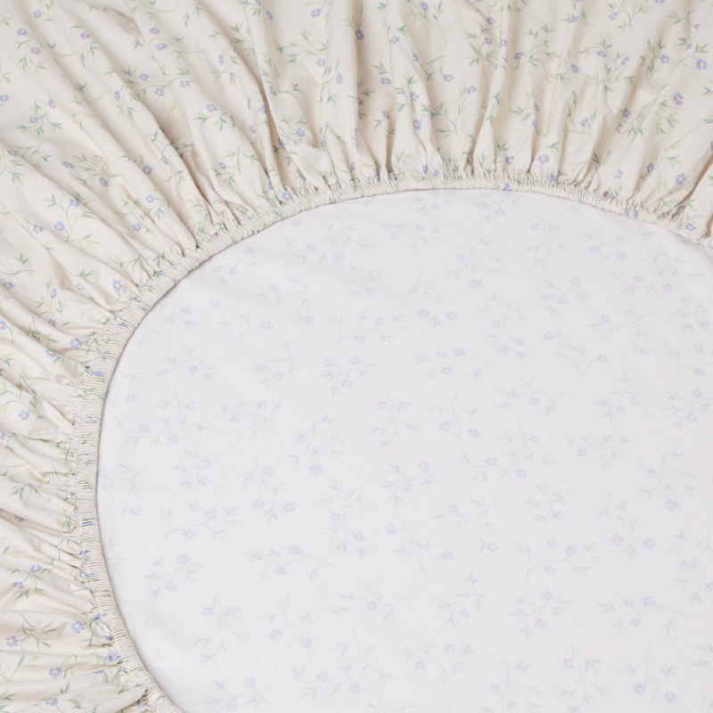 Spring Sprig Cotton Fitted Sheet