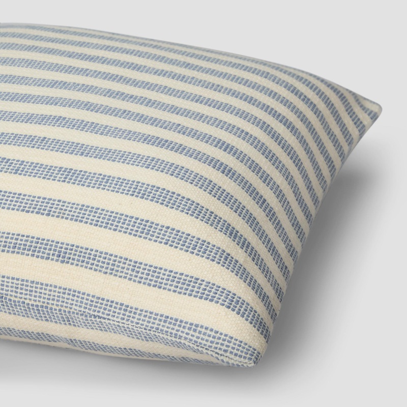 Coastal Blue Pembroke Stripe Wool Cushion Cover