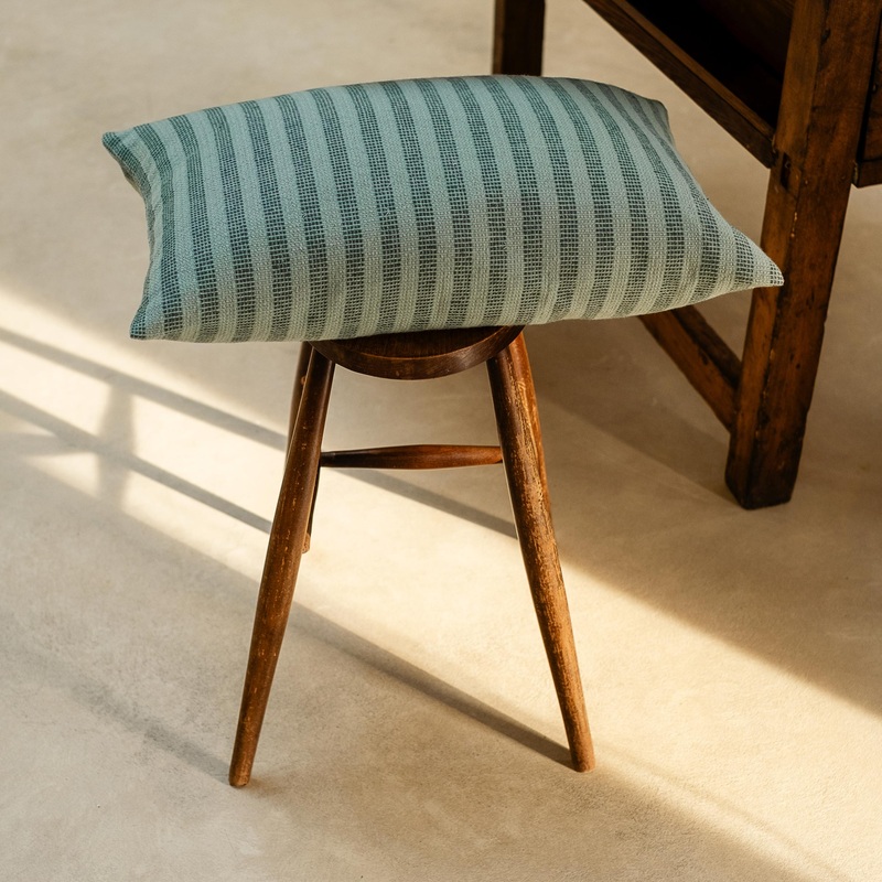 Pine Green Pembroke Stripe Wool Cushion Cover