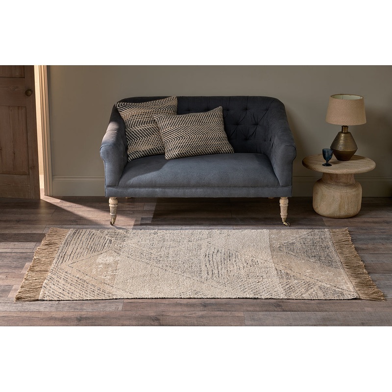 Anaisha Cotton & Jute Rug – Natural & Grey