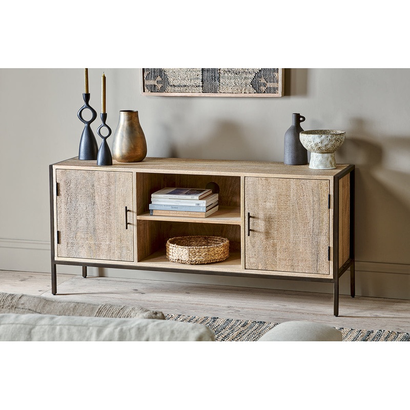 Dasai Mango Wood Media Unit|Natural|One Size