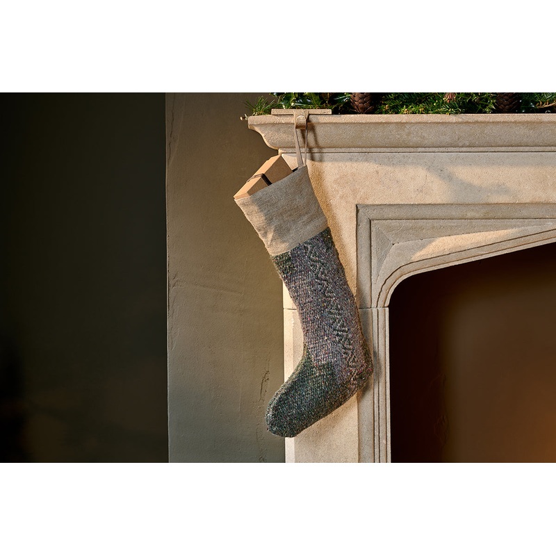 Dhanda Recycled Wool Stocking – Moss & Natural