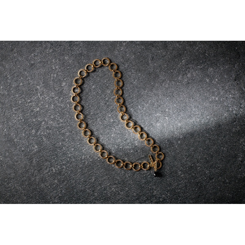 Hara Onyx Necklace – Gold|Gold|One Size
