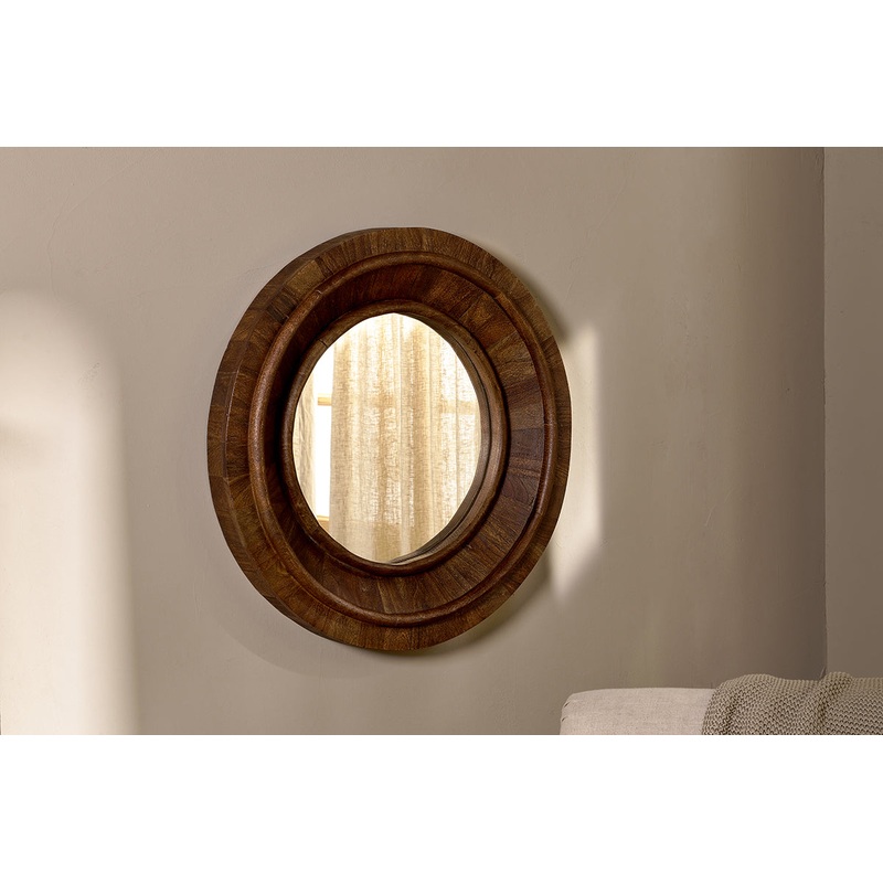 Kayia Acacia Wood Mirror – Walnut