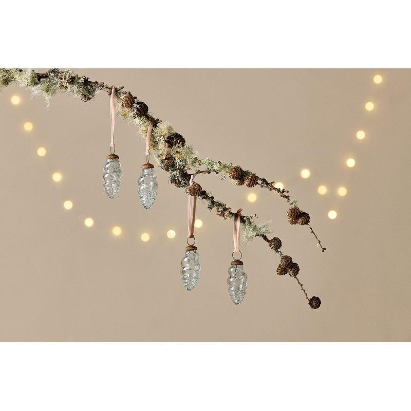 Khol Shell Baubles – Clear Antique – (Set of 4)