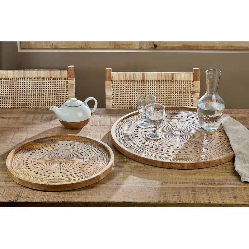 Namuna Mango Wood Tray|Natural|Small|Large