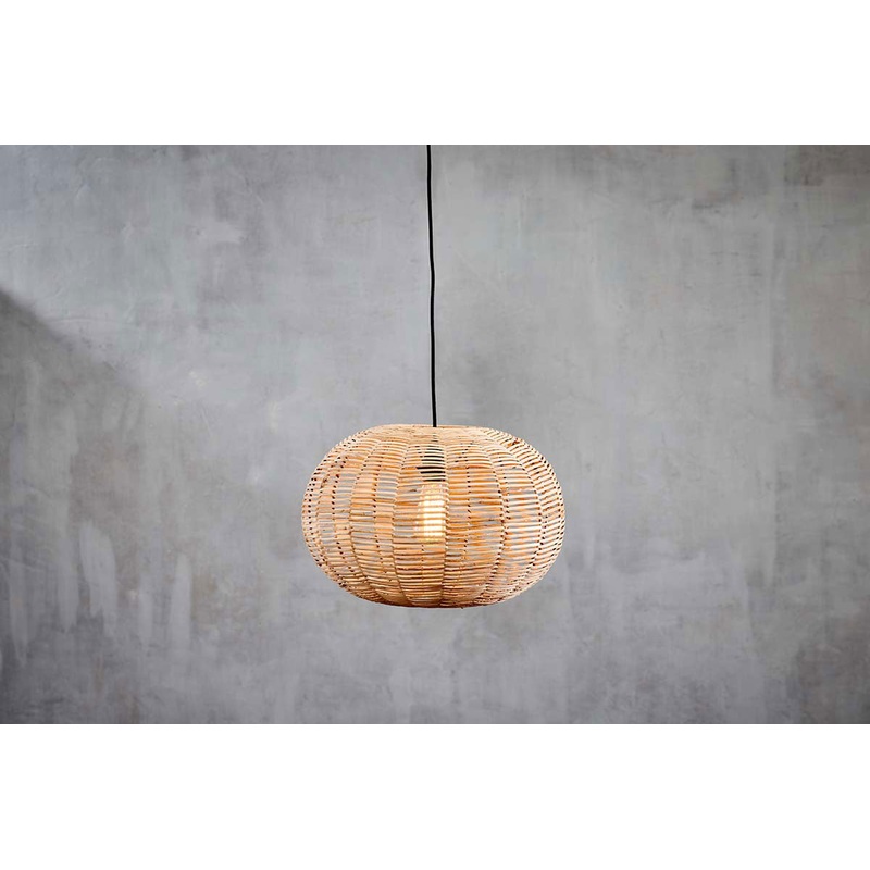 Noko Wicker Round Pendant – Natural – Large