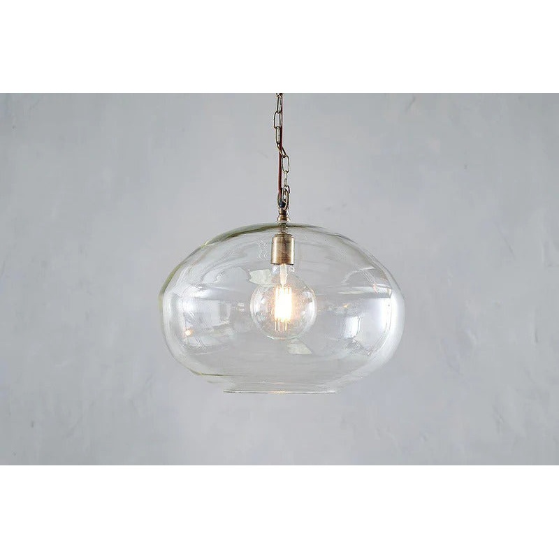 Otoro Recycled Glass Pendant – Clear – Large Round