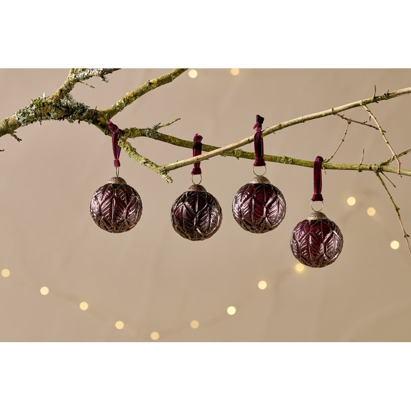 Patta Baubles – Burgundy – (Set of 4)
