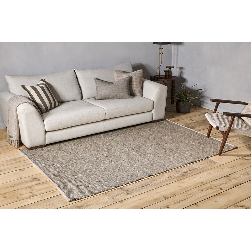 Prathal Cotton And Seagrass Rug – Natural & Black