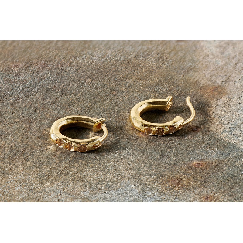 Ratna Labradorite Earrings – Gold