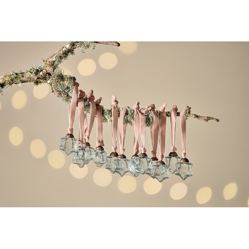 Sardi Star Baubles – Clear (Set of 12)