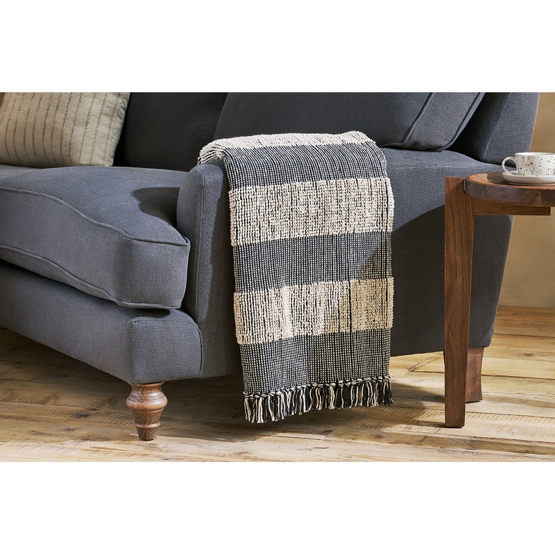 Shal Cotton Throw – Black & Off White