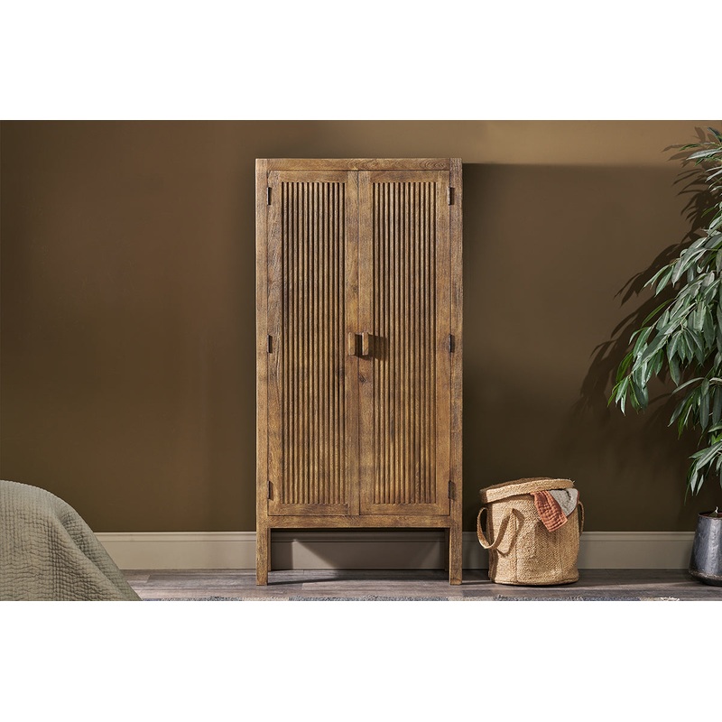 Yasha Reeded Mango Wood Cabinet
