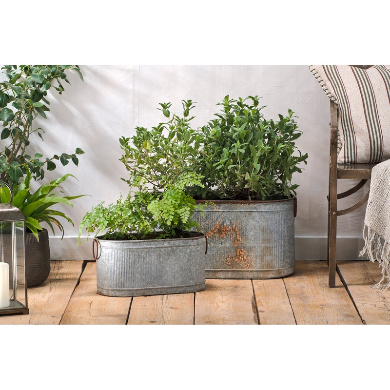 Akasa Trough Planter – Zinc|Zinc|Large|Small