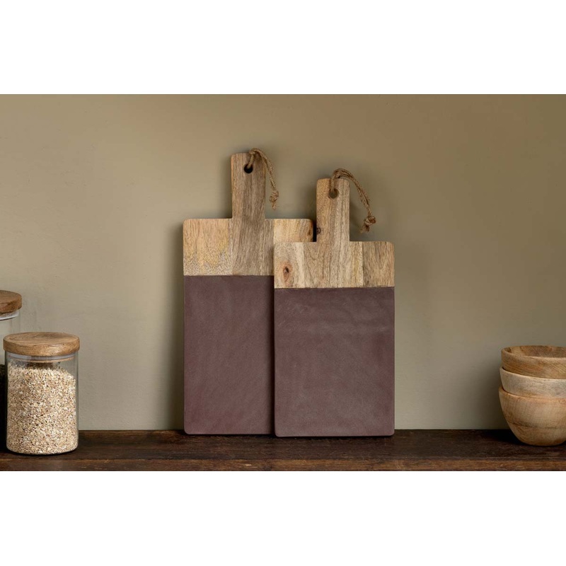 Cassia Mango Wood & Stone Board – Natural