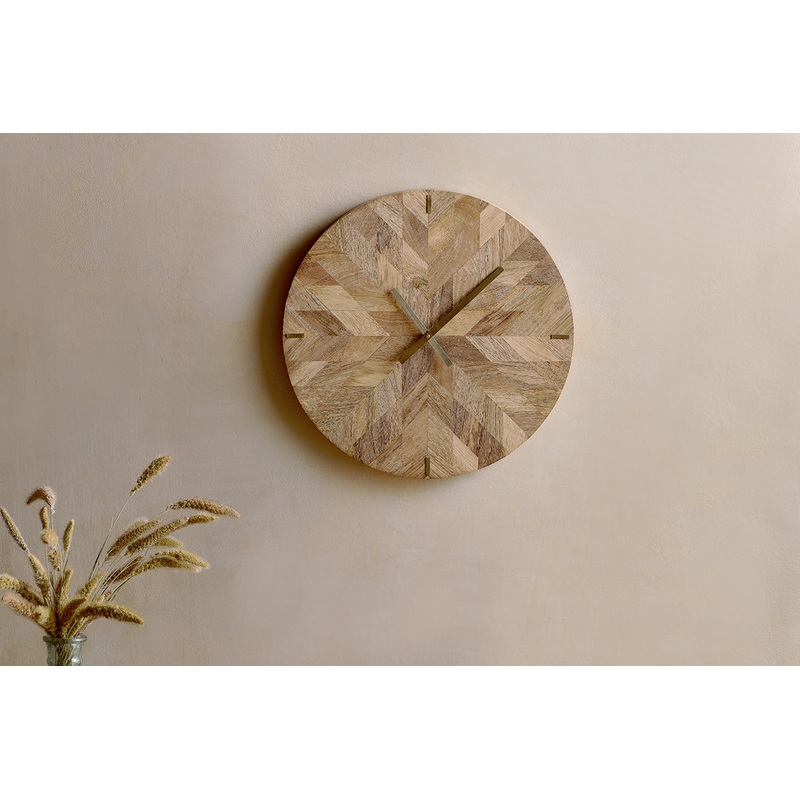 Enugu Mango Wood Clock – Natural