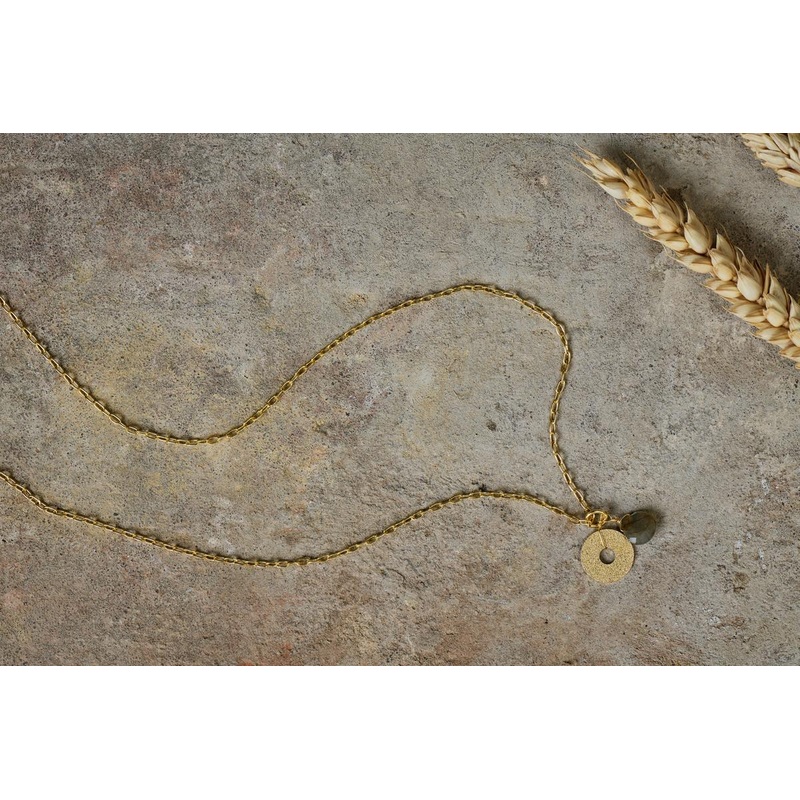 Hiral Labradorite Necklace – Gold