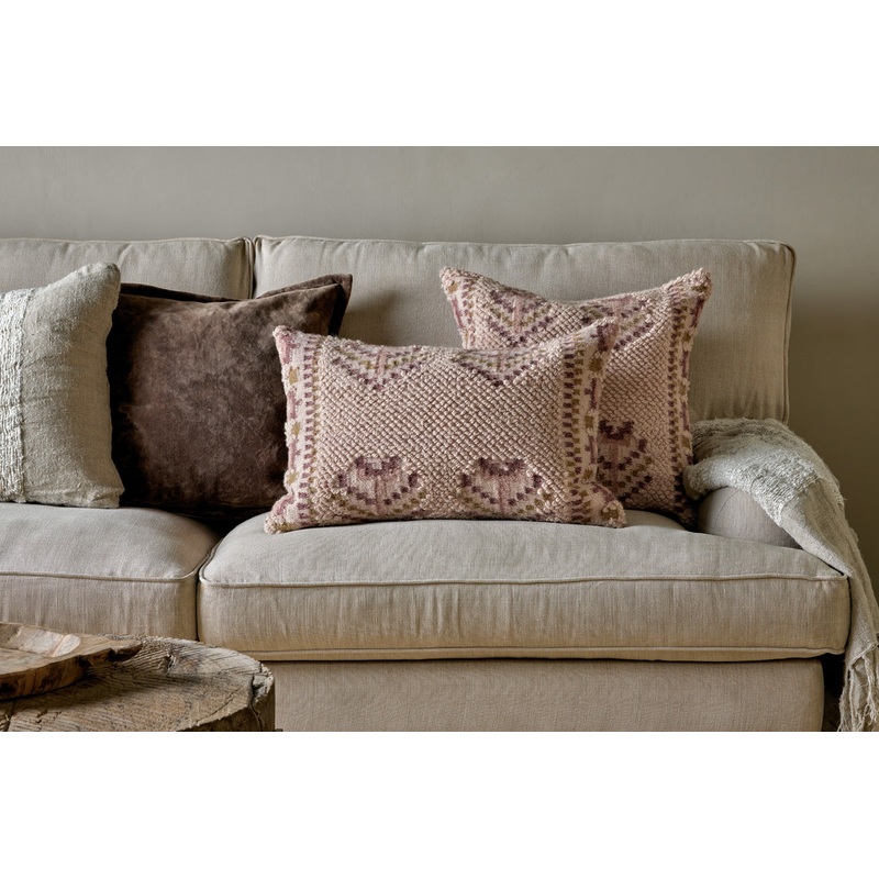 Kandy Wool & Cotton Cushion Cover – Dusty Pink