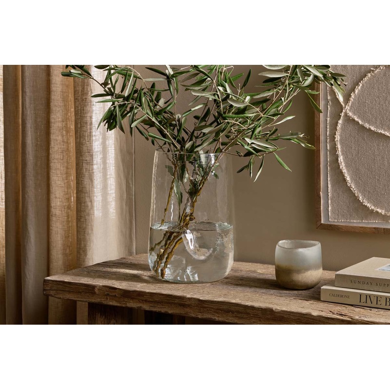 Kotri Recycled Glass Organic Shape Vase – Clear