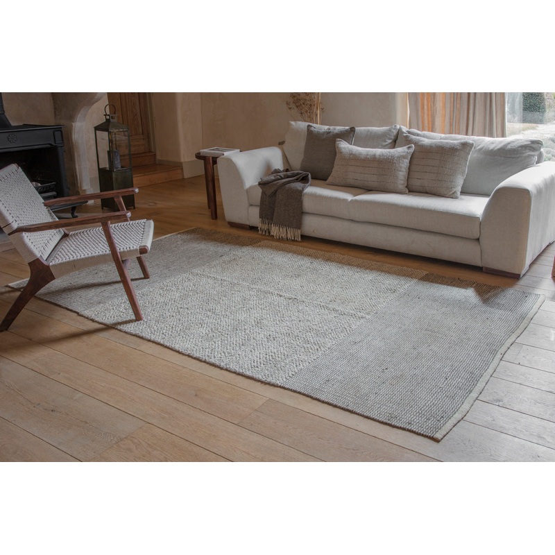 Kufri Jute Rug – Soft Blue & Brown