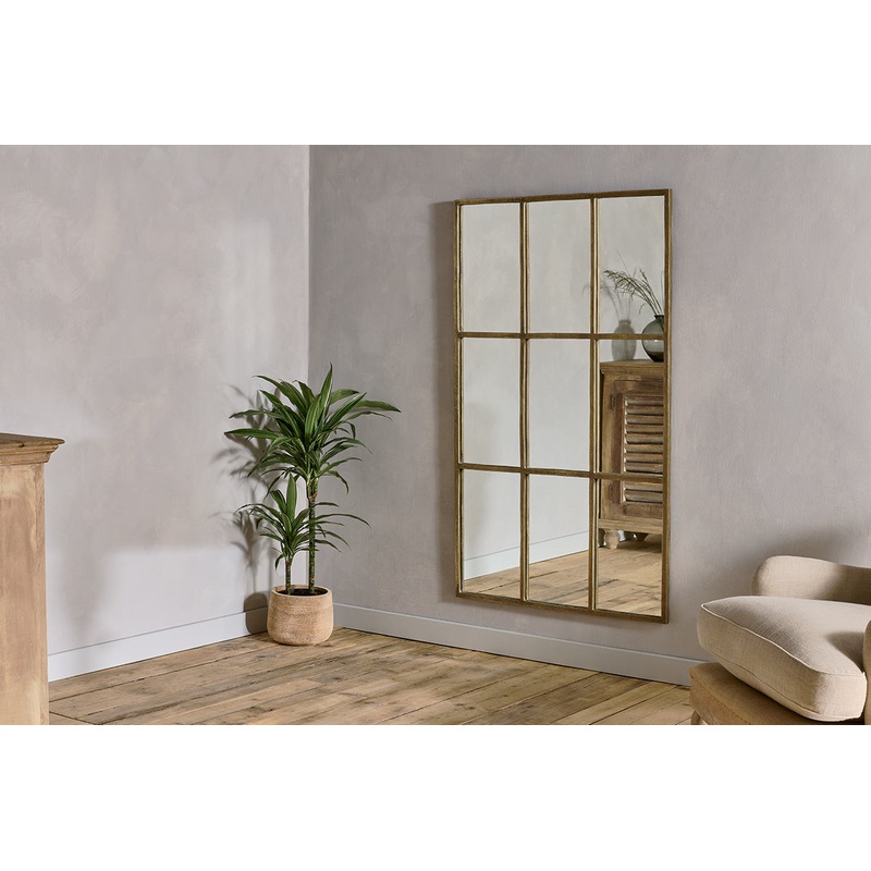 Kurci Rectangular Full Length Mirror – Antique Brass