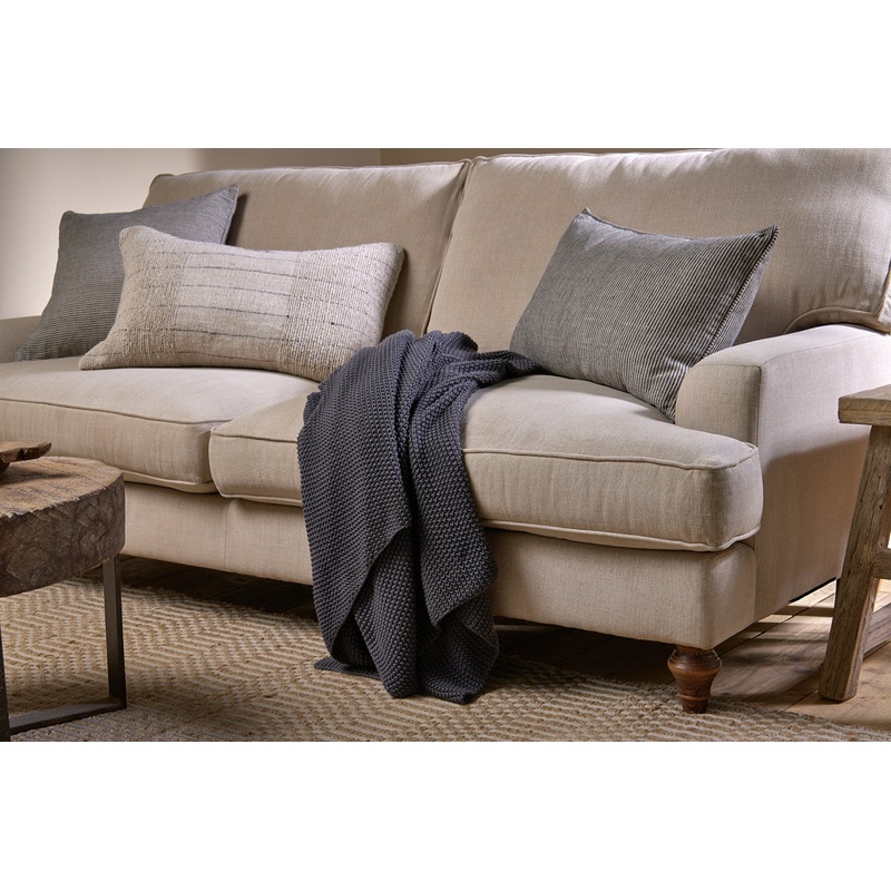 Nahan Moss Stitch Cotton Throw – Charcoal