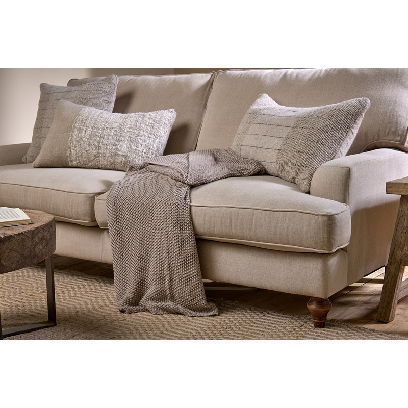 Nahan Moss Stitch Cotton Throw – Stone