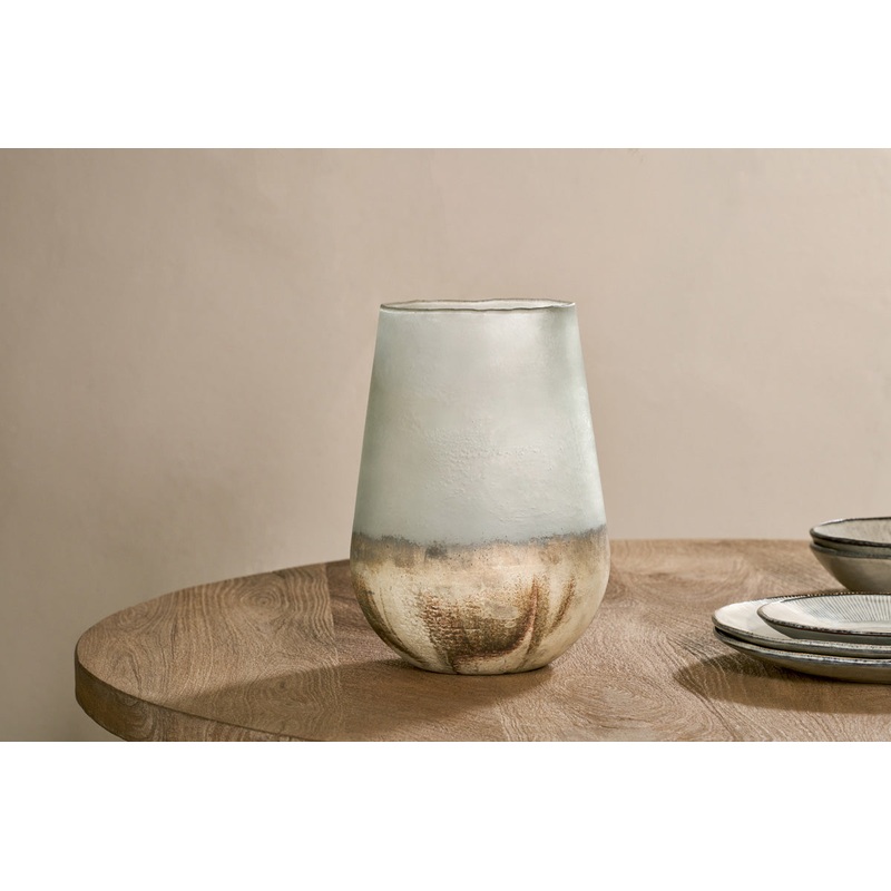 Ngolo Recycled Glass Vase – Aged Smoke