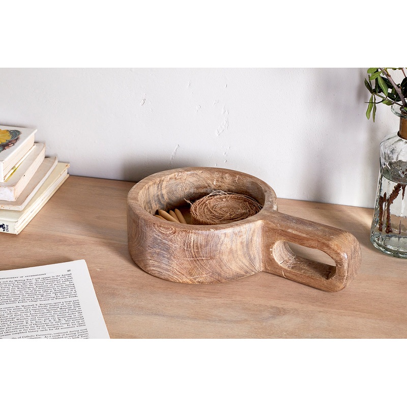 Okara Reclaimed Wood Traditional Storage Pot