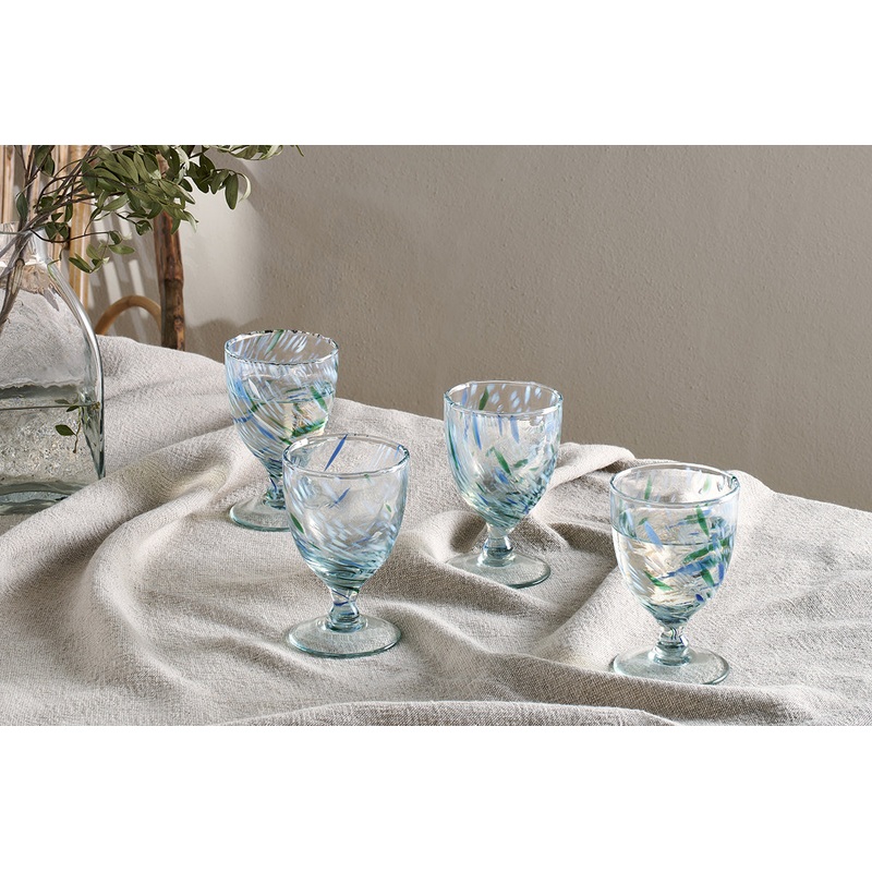 Taja Wine Glass – Sea Blue (Set of 4)