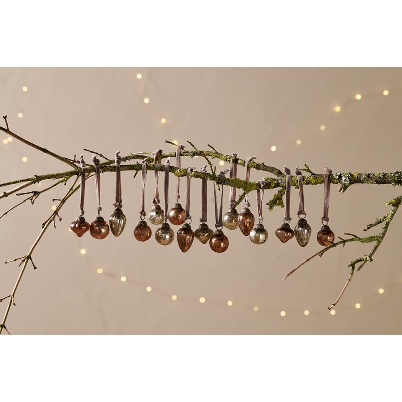 Adisa Bauble Jar – Antique Gold & Rust (Set of 16)