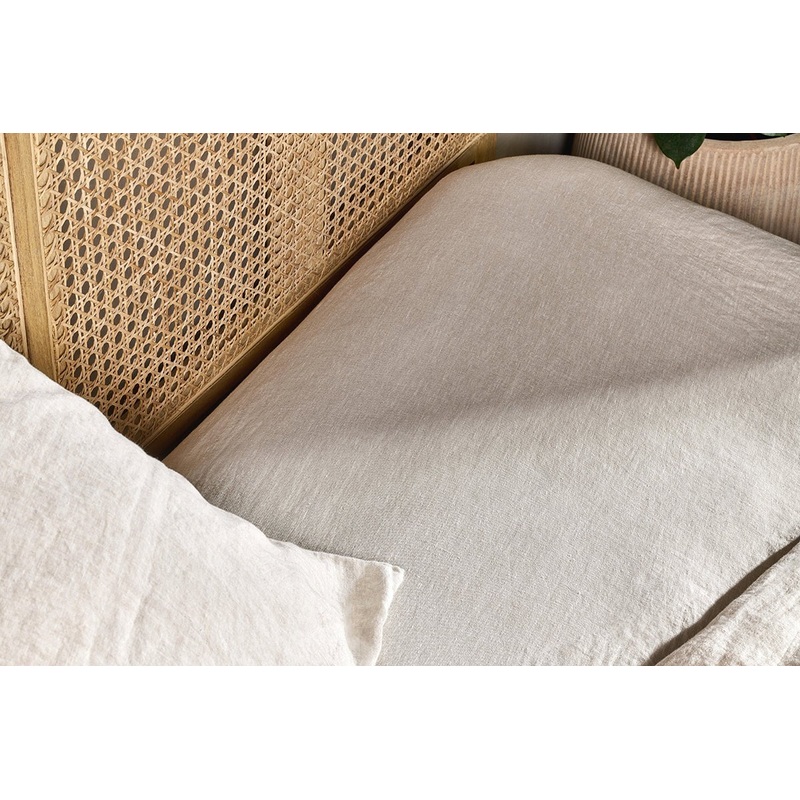 Adya Linen Fitted Sheet – Natural