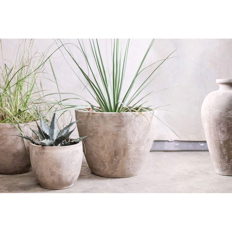 Affiti Clay Planter – Large|Antique Grey|Large 40 x 50cm (dia)