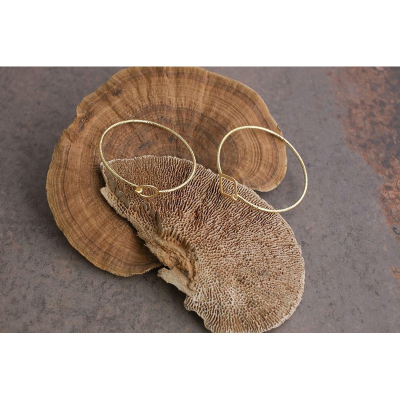 Amini Gold Bangle|Gold|Circle 6.5cm (dia)