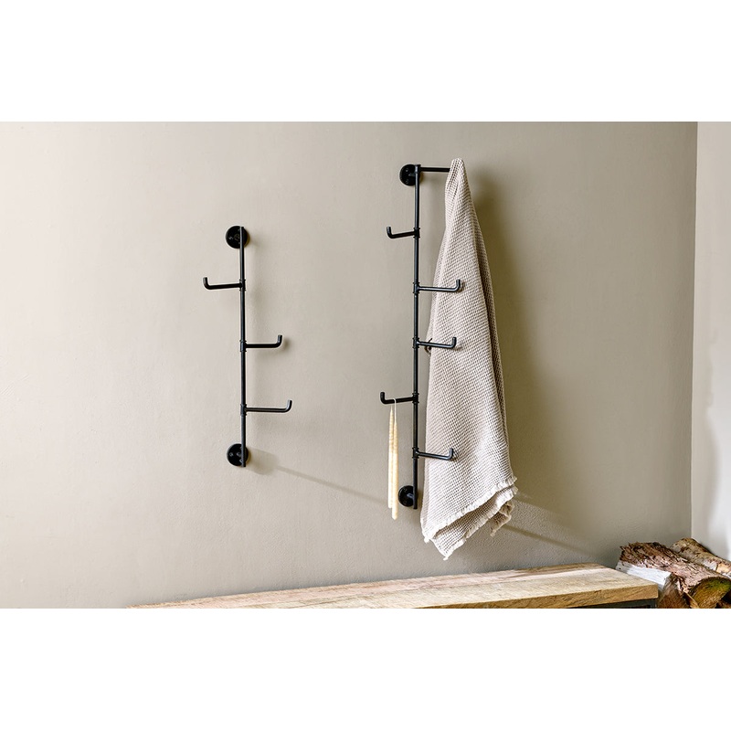 Aniko Wall Mounted Hook|Iron|3 Hooks – 54 x 11 x 5cm|6 Hooks – 80 x 11 x 5cm