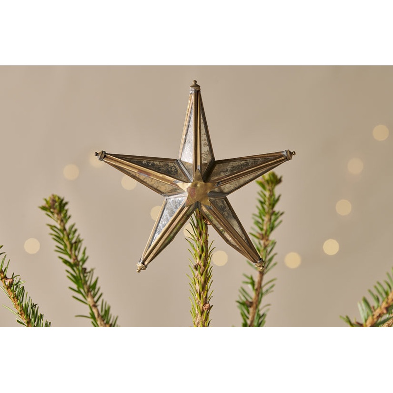 Bakara Star Tree Topper – Antique Brass