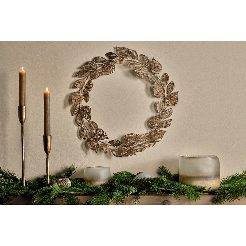 Charita Wreath – Antique Brass
