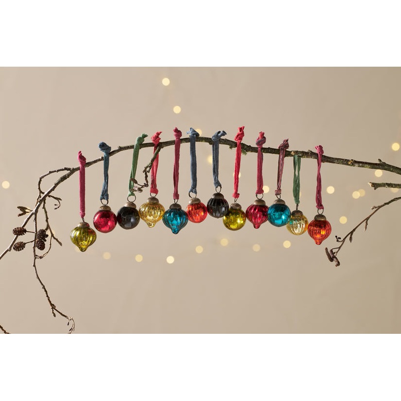 Dew Drop Baubles – Mixed Antique – (Set of 12)