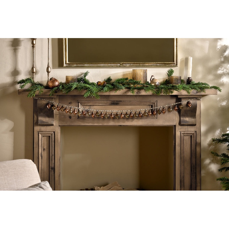 Ekiti Bauble Garland – Antique Gold & Rust