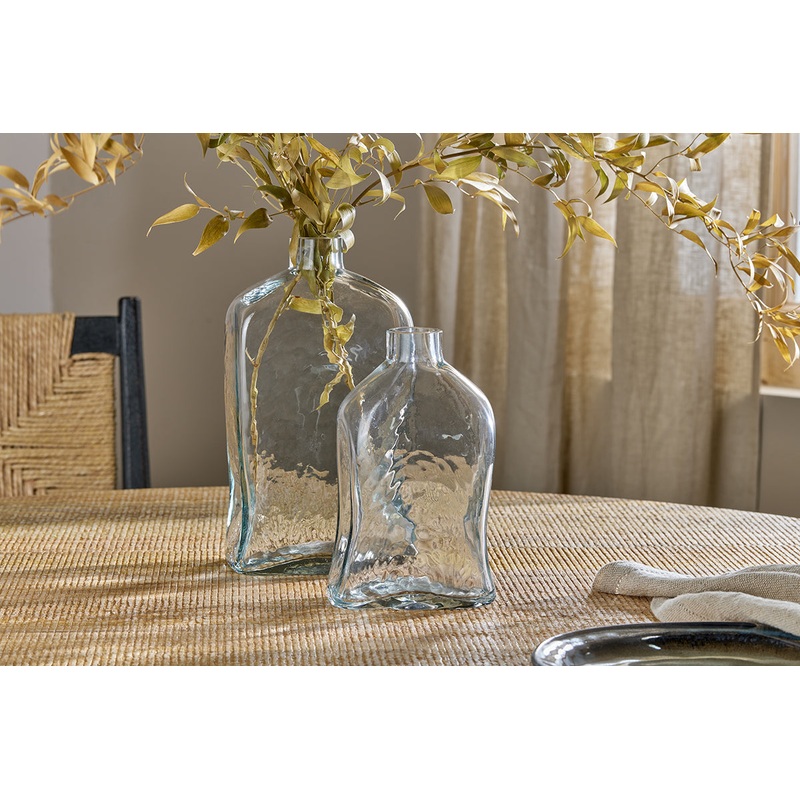 Ellam Recycled Glass Bottle Vase – Clear