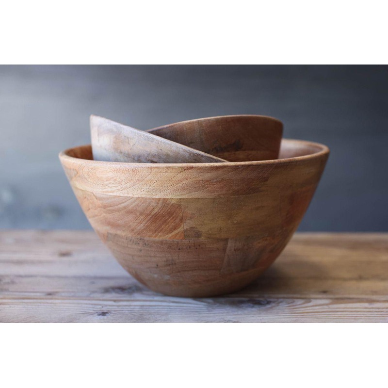 Indus Wooden Bowl|Mango Wood|Small 13 x 23cm (dia)|Medium 14 x 28cm (dia)|Large 17 x 33cm (dia)