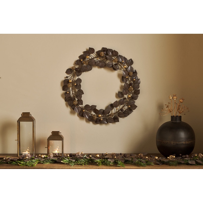 Ishana Wreath – Antique Brass|Antique Brass|One Size