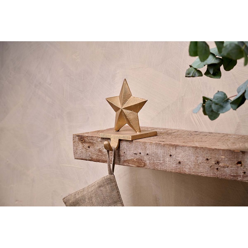 Kotta Stocking Star Holder|Antique Brass|One Size
