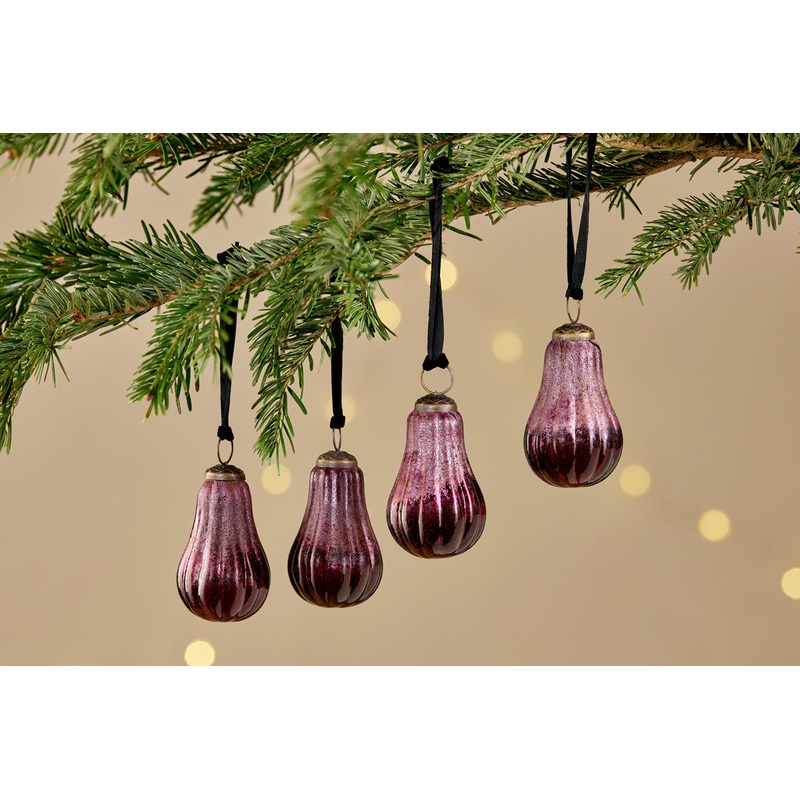 Pannee Drop Baubles – Ruby (Set of 4)
