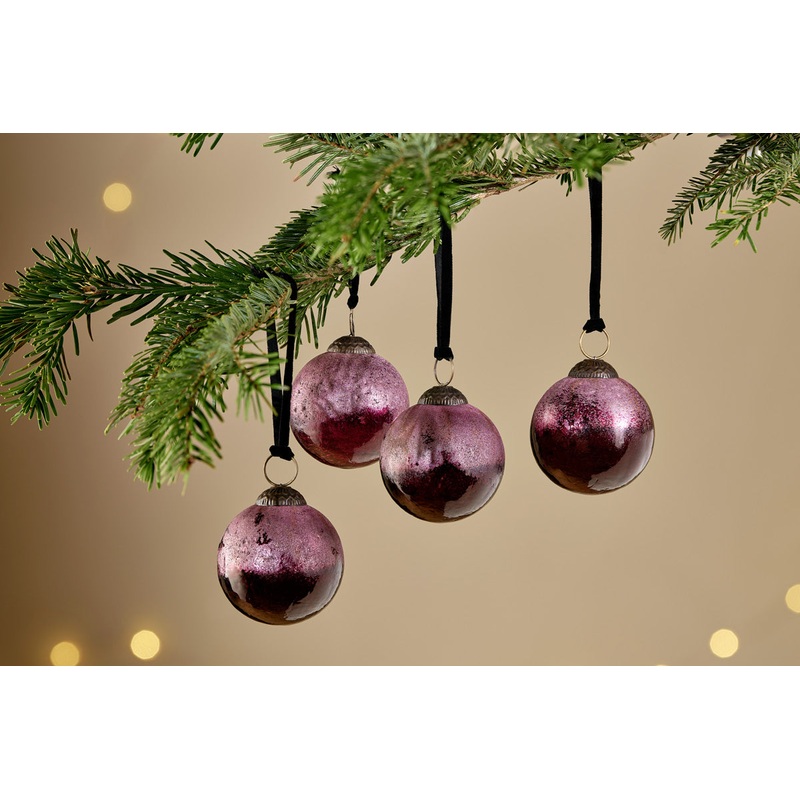 Pannee Round Baubles – Ruby (Set of 4)