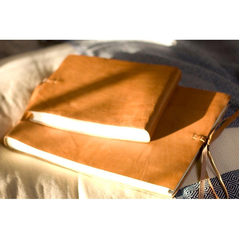 Rustic Leather Photo Album|Tanned|Large 34.5 x 25cm