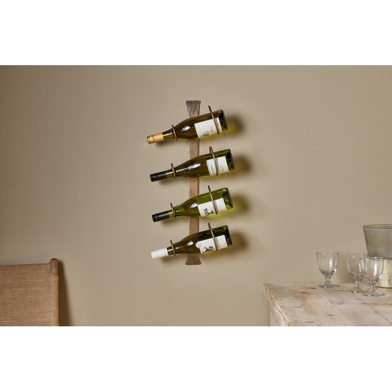 Shray Iron Wine Rack – Antique Brass