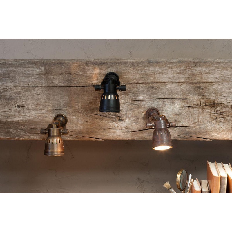 Tabosa Brass Spot Light|11 x 6.5cm (dia)|Antique Brass|Rust|Black & Antique Brass